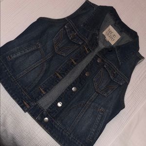 Dark wash Jean vest
